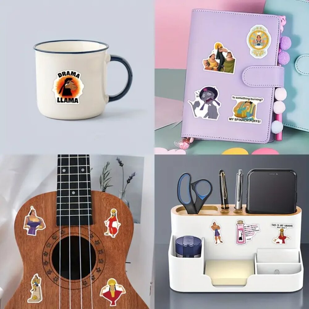 DISNEY‎ Animated Emperor’s New Groove Stickers (28 Pc) SO CUTE! - Picture 2 of 6